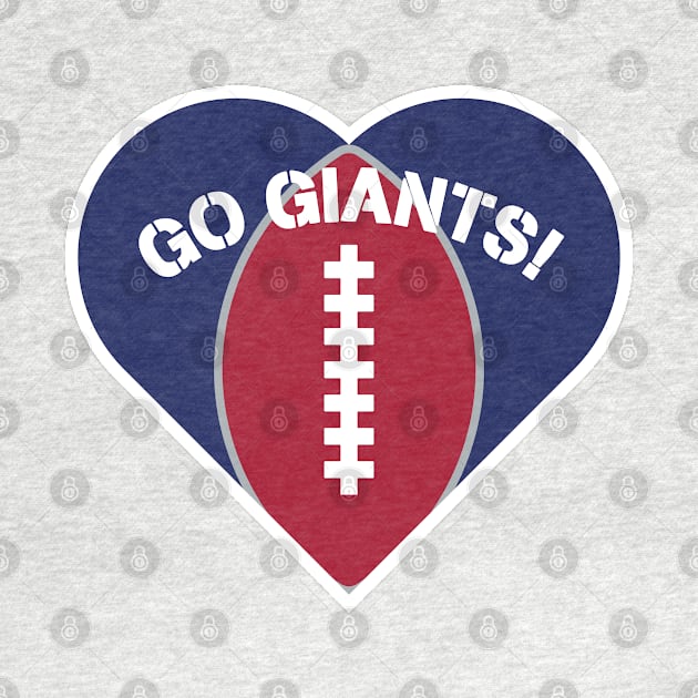Heart Shaped New York Giants by Rad Love